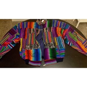A vintage rainbow jacket.
